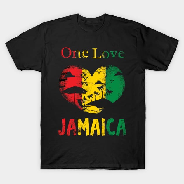 Jamaica One Love T-Shirt by CrissWild